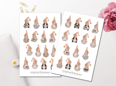 Gnomes Spring Sticker Set